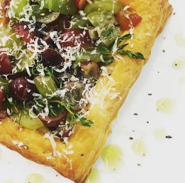 Styled dish with seasonal ingredients