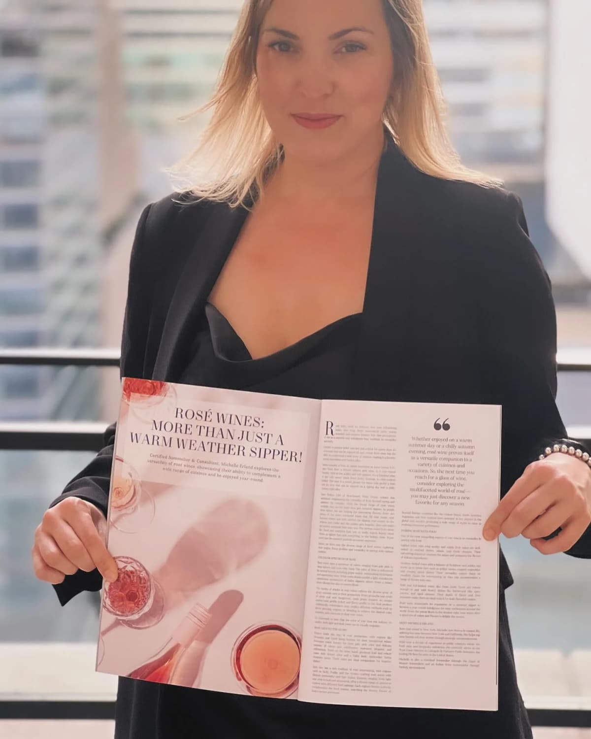 Michelle Erland conducting wine education